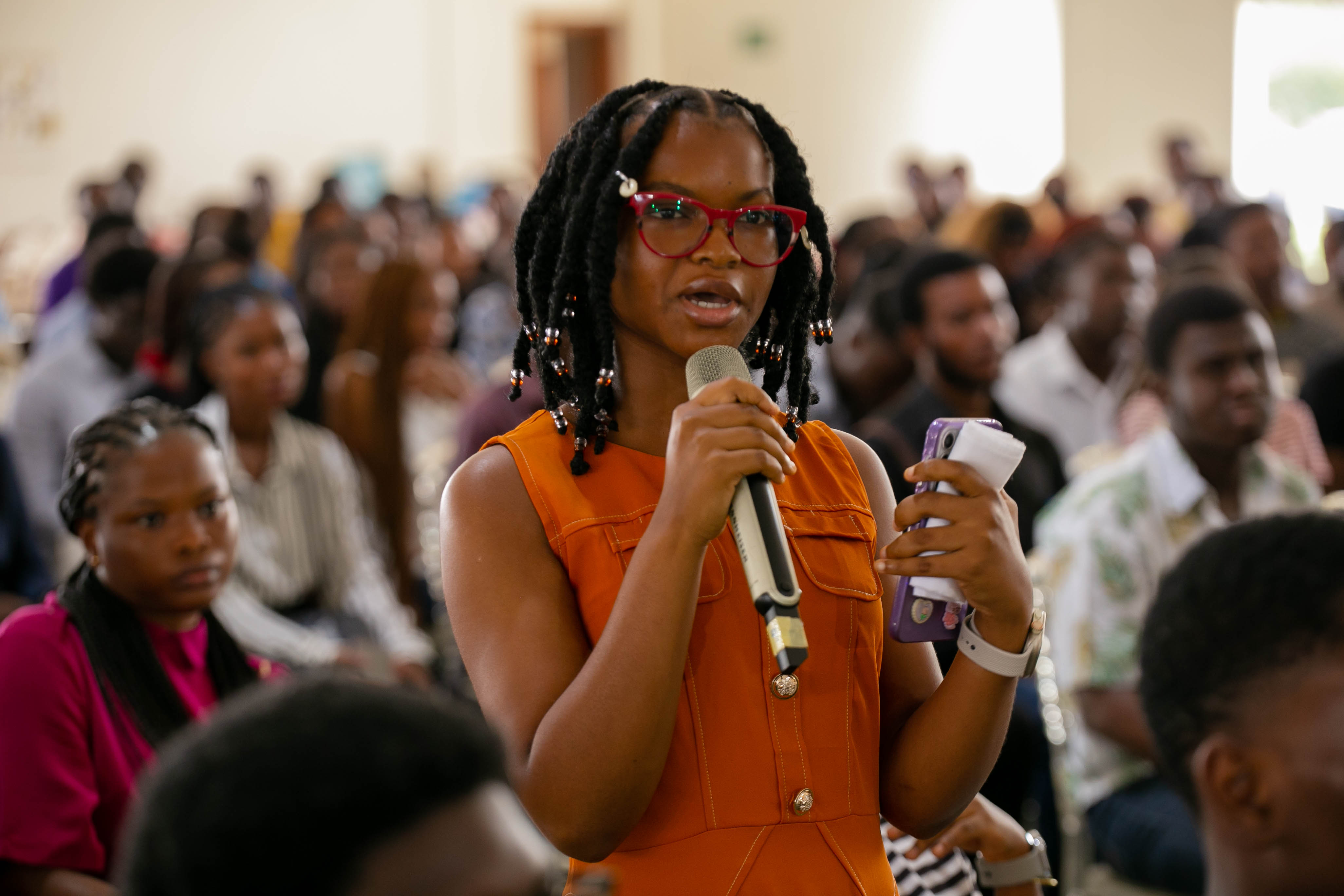 Students at Central University orientation